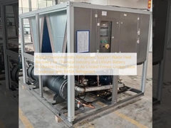 Adoption d'un système de refroidissement écologique pour la récupération des déchets de chaleur pour l'industrie chimique et la production de batteries au lithium Économie d'énergie Condensateur de tubes de cuivre fin refroidi à l'air avec réfrigérant R41