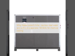 Refroidisseur 50hp refroidi par eau : réservoir d'eau en acier inoxydable avec évaporateur à serpentin, 165,6 kW, pour le refroidissement chimique