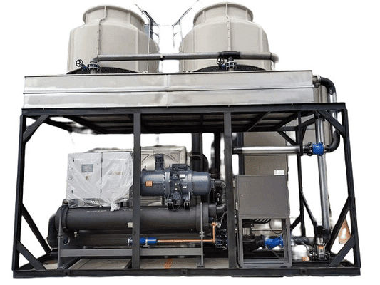 acheter Chiller à basse température à vis refroidi à l'eau de 100 chevaux avec double compresseur Hanbell pour machine de moulage par injection online manufacture