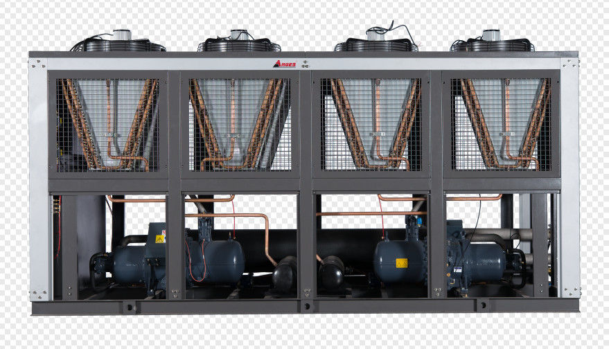 Chiller à vis de type Hanbell Capacité de refroidissement de 500 kW Condensateur refroidi par air pour refroidissement industriel
