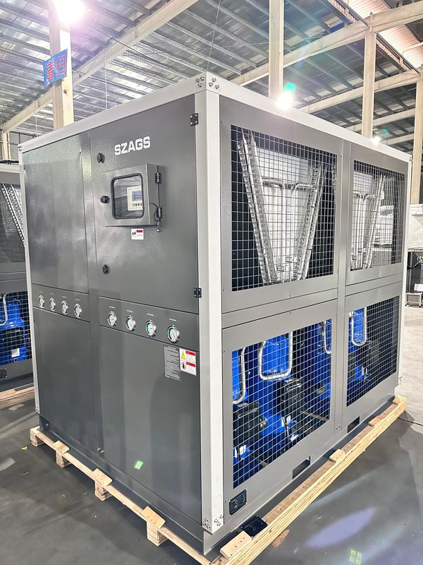 Produit d'usine 60HP refroidi à l'air Chiller industriel d'eau 60 Tonnes type de roulement Glycol Chiller avec quatre compresseurs de roulement