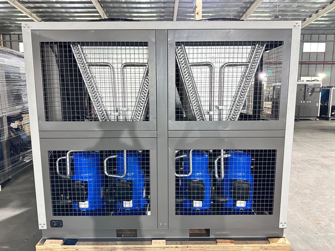 Produit d'usine 60HP refroidi à l'air Chiller industriel d'eau 60 Tonnes type de roulement Glycol Chiller avec quatre compresseurs de roulement