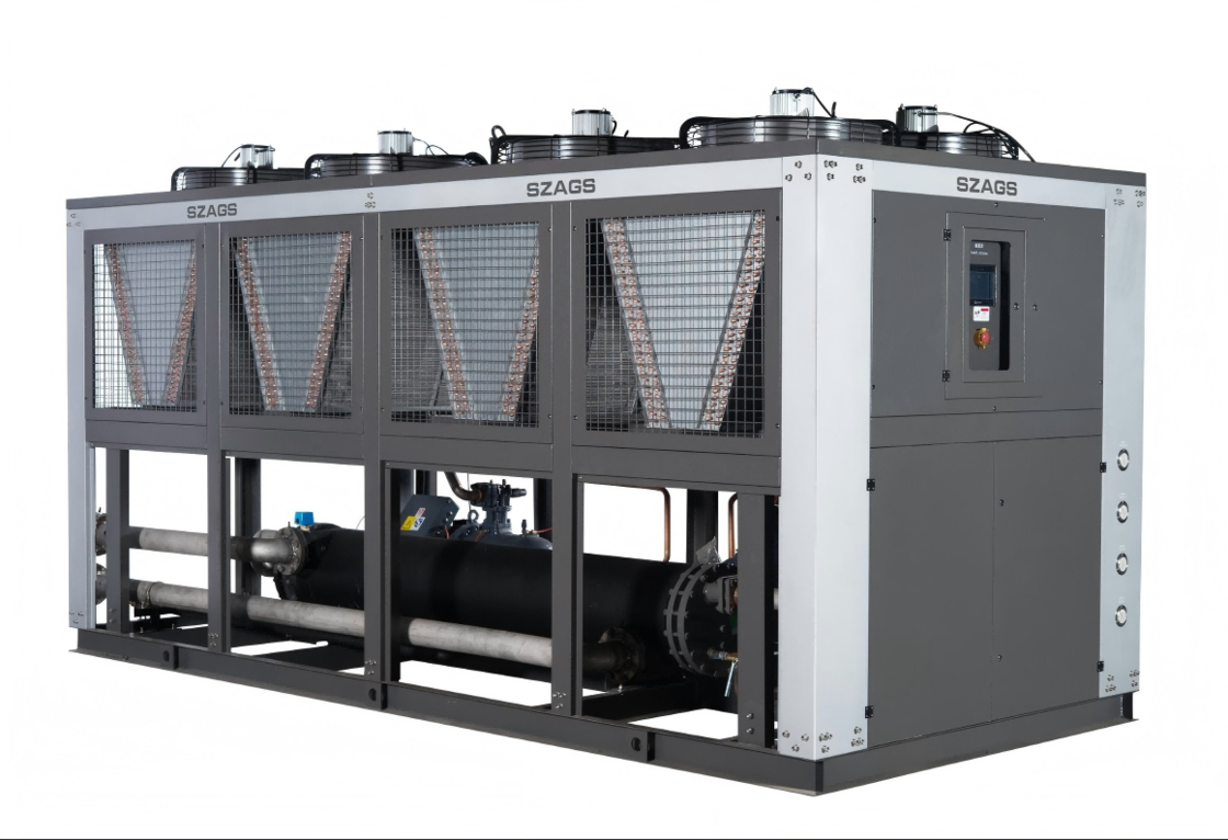 Chiller à vis refroidi à l'air de 150 chevaux refroidissement industriel à haut rendement pour les lignes d'extrusion de plastique